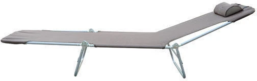 Aosom Sulankstoma saulės gultas, ruda, 182 x 56 x 28 cm, iki 120 kg