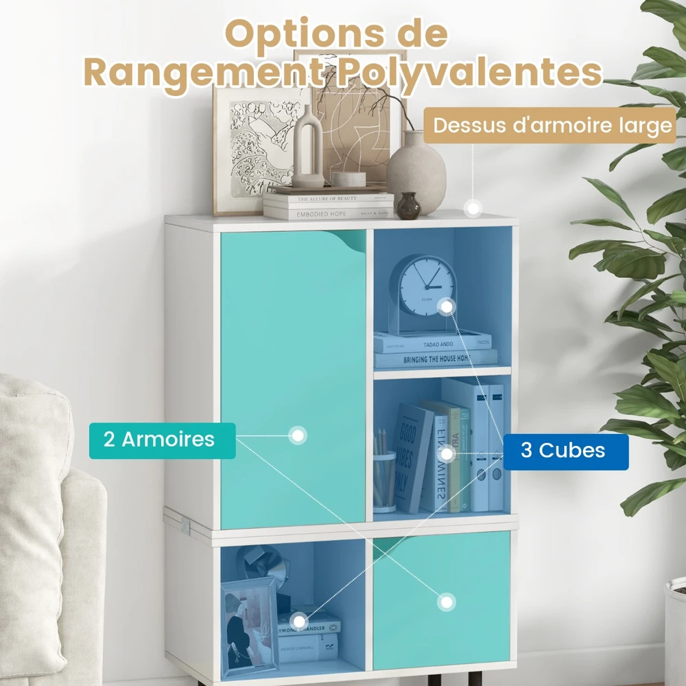 Promotion Sulankstomas baltas spalvos knygų lentyna