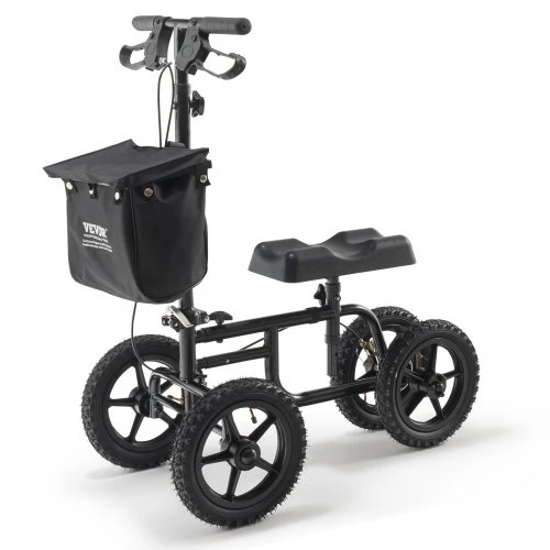 VEVOR Sulankstomas kelio paspirtukas HFK-9225G-12, juodas, anglinis plienas, iki 160 kg