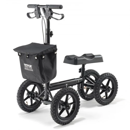 VEVOR Sulankstomas kelio paspirtukas HFK-9277KD, aliuminio lydinys, juodas, iki 160 kg