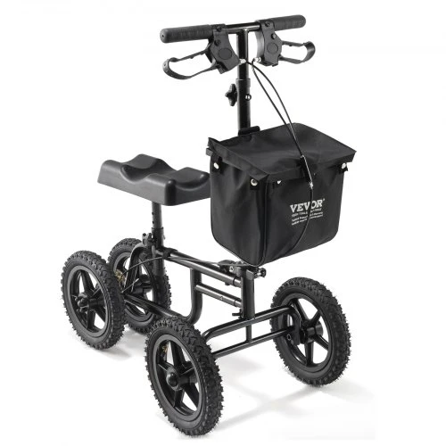 VEVOR Sulankstomas kelio paspirtukas HFK-9225G-12, juodas, anglinis plienas, iki 160 kg