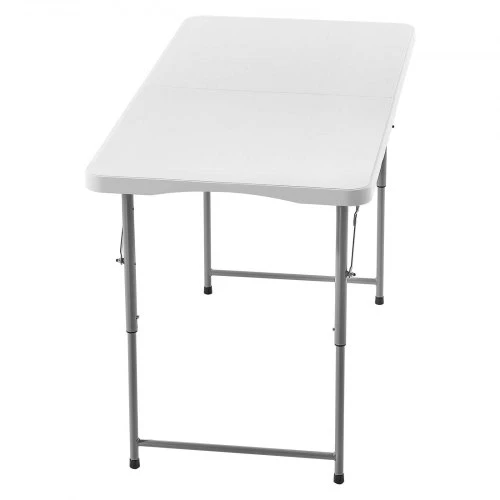 Koduva Sulankstomas kempingo stalas VEVOR, baltas, HDPE ir anglinis plienas, 122 x 60 cm