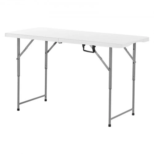 Koduva Sulankstomas kempingo stalas VEVOR, baltas, HDPE ir anglinis plienas, 122 x 60 cm