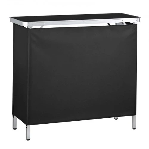 VEVOR Sulankstomas nešiojamas baro stalas, 98 x 39 x 87 cm, su nešiojimo krepšiu, laikymo lentyna ir nuimamu uždangalu