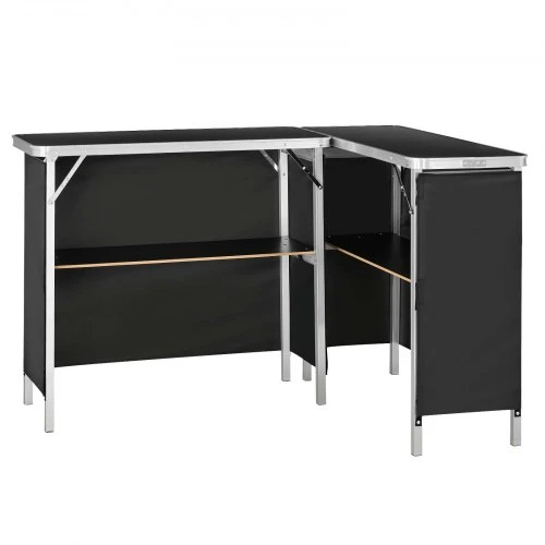 VEVOR Sulankstomas nešiojamas baro stalas, 2 vnt., 98 x 39 x 87 cm, su nešiojimo krepšiu