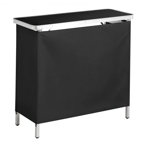 VEVOR Sulankstomas nešiojamas baro stalas, 98 x 39 x 87 cm, su nešiojimo krepšiu, laikymo lentyna ir nuimamu uždangalu