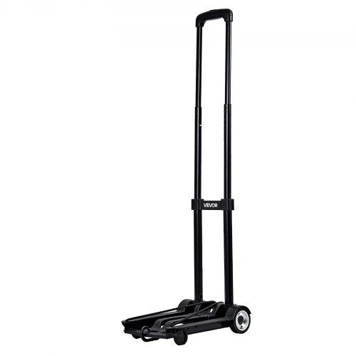 Koduva Sulankstomas rankinis vežimėlis VEVOR PZS30, 49,9kg, juodas, 32 x 24 x 97 cm