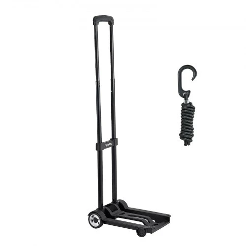 Koduva Sulankstomas rankinis vežimėlis VEVOR PZS30, 49,9kg, juodas, 32 x 24 x 97 cm