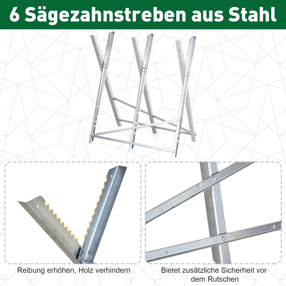 Aosom Sulankstomas sawhorse malkoms, metalas, sidabrinis, 83 x 83 x 79 cm