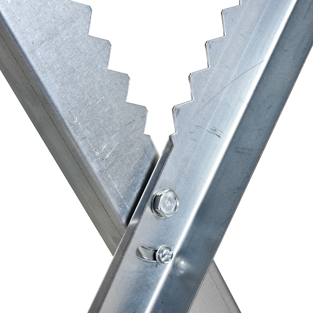 Aosom Sulankstomas sawhorse malkoms, metalas, sidabrinis, 83 x 83 x 79 cm