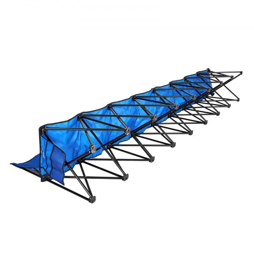 VEVOR Sulankstomas sporto suolas, 8 vietų, su atlošu ir šoninėmis kišenėmis, mėlynas, 330 x 45 x 82 cm