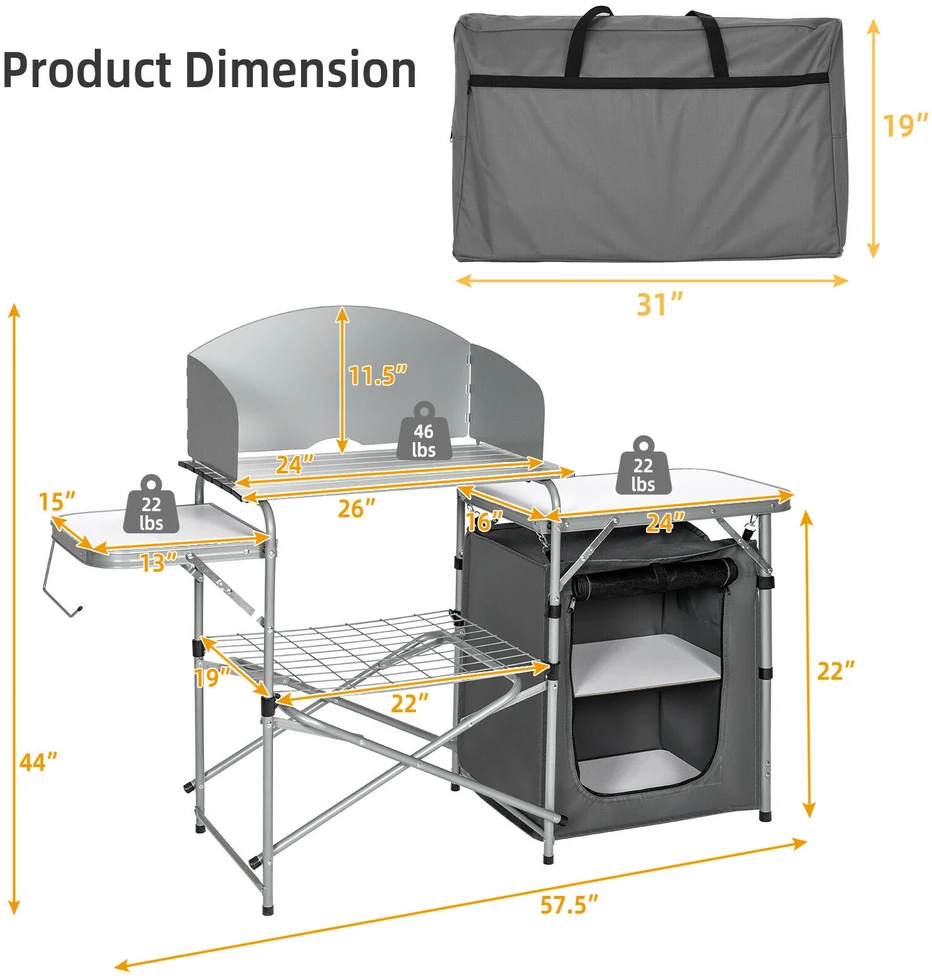Promotion Sulankstomas stovyklavimo stalas RTOP70542GR