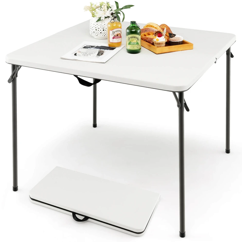 Promotion Sulankstomas stovyklavimo stalas, baltas, 86,4 x 86,4 x 73,7 cm