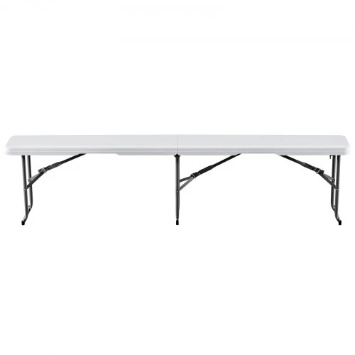 VEVOR Sulankstomas suolas, HDPE, baltas, 182 x 28 x 43 cm, 2 vnt.