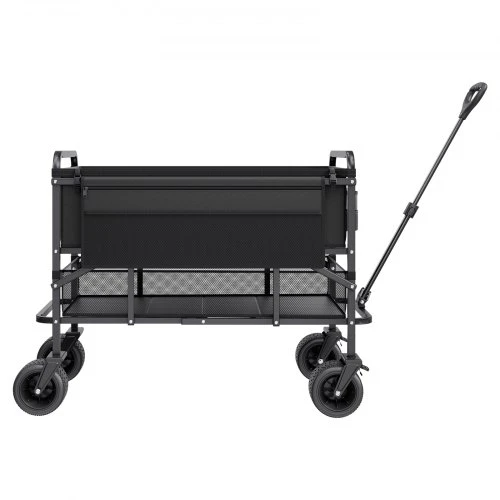 Koduva Sulankstomas transportavimo vežimėlis VEVOR W26, juodas, 400 l, iki 204 kg, 112 x 56 x 80 cm