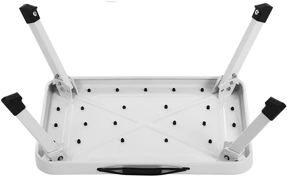 Songmics Sulankstomas vienpakopis laiptelis iš plieno, baltas, 37,5 x 26,5 x 17,5 cm, iki 150 kg