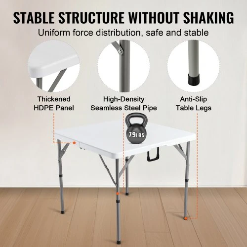VEVOR Sulankstomas žaidimų stalas SN-F86, 4 žaidėjams, žalias / baltas, 86 x 86 cm
