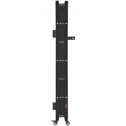 VEVOR Sulankstomi apsauginiai varteliai, rakinami, su 360° pasukamais ratukais, plieniniai, 180 x 161 cm