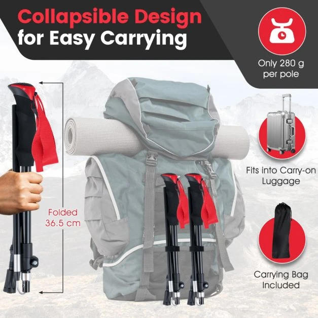 Promotion Sulankstomi žygio lazdos raudonos
