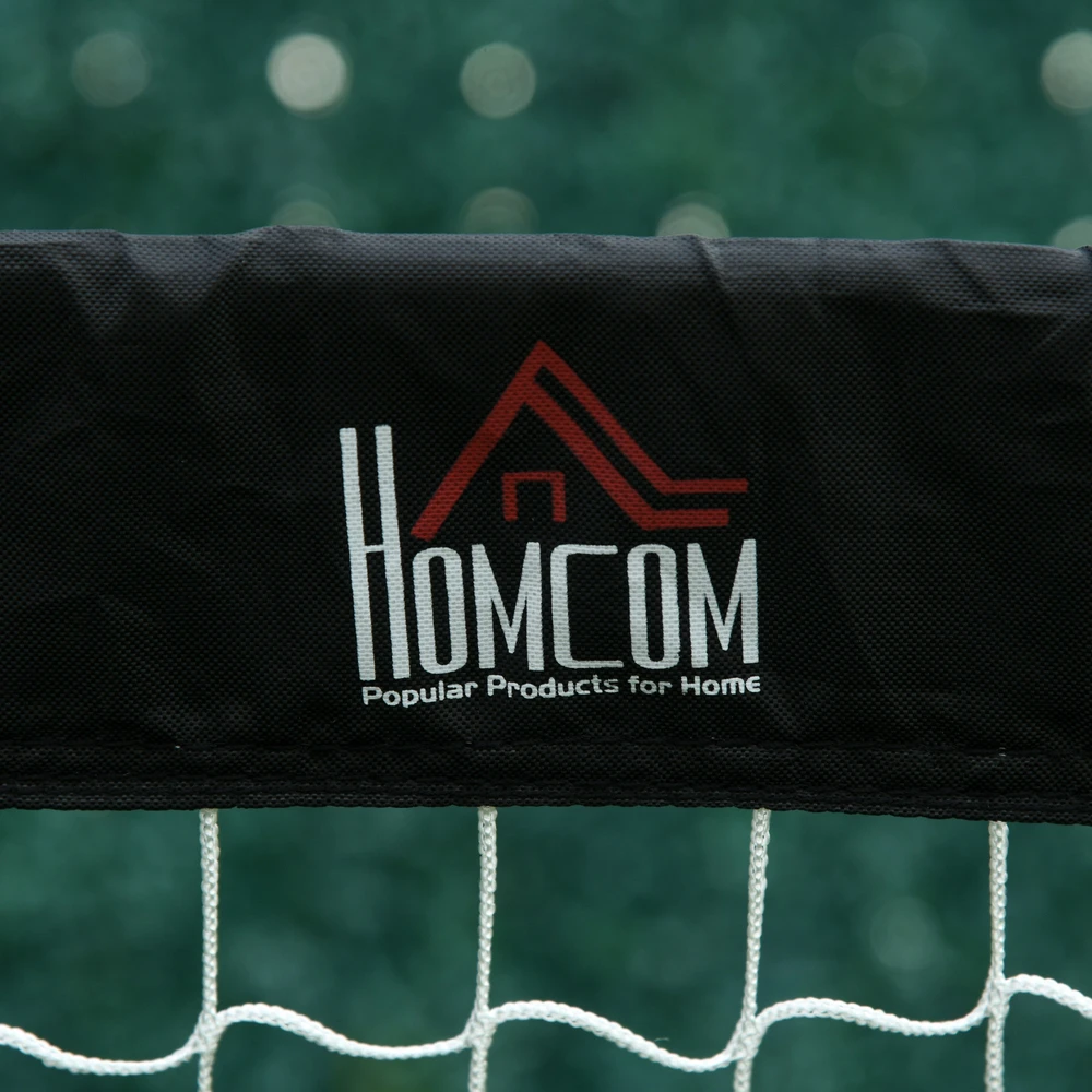 Aosom Sulankstomų futbolo vartų 2 vnt. rinkinys, 183 x 90 x 90 cm, juodas