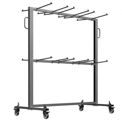 Koduva Sulankstomų kėdžių stovas VEVOR VV42, 363 kg, juodas, 182 x 86 x 186 cm