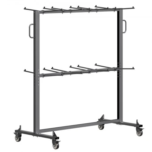 Koduva Sulankstomų kėdžių stovas VEVOR VV42, 363 kg, juodas, 182 x 86 x 186 cm