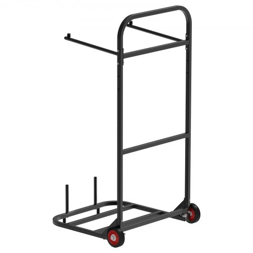 Koduva Sulankstomų kėdžių stovas VEVOR VV46, 10 kėdžių, iki 45 kg, metalas, matinė juoda, 110 x 57 x 58 cm