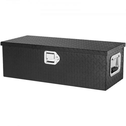 Koduva Sunkvežimio kėbulo įrankių dėžė VEVOR JL-TB19-1, aliuminis, juoda, 76 x 33 x 24 cm