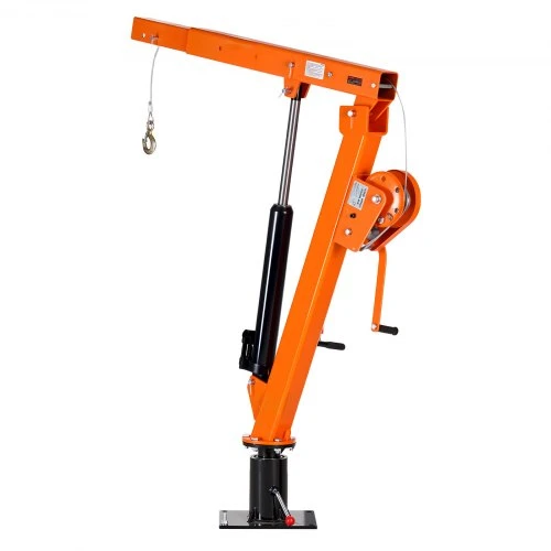 VEVOR Sunkvežimio kranas HZ-04, 907,2kg, rankinė gervė, 360° pasukama teleskopinė strėlė