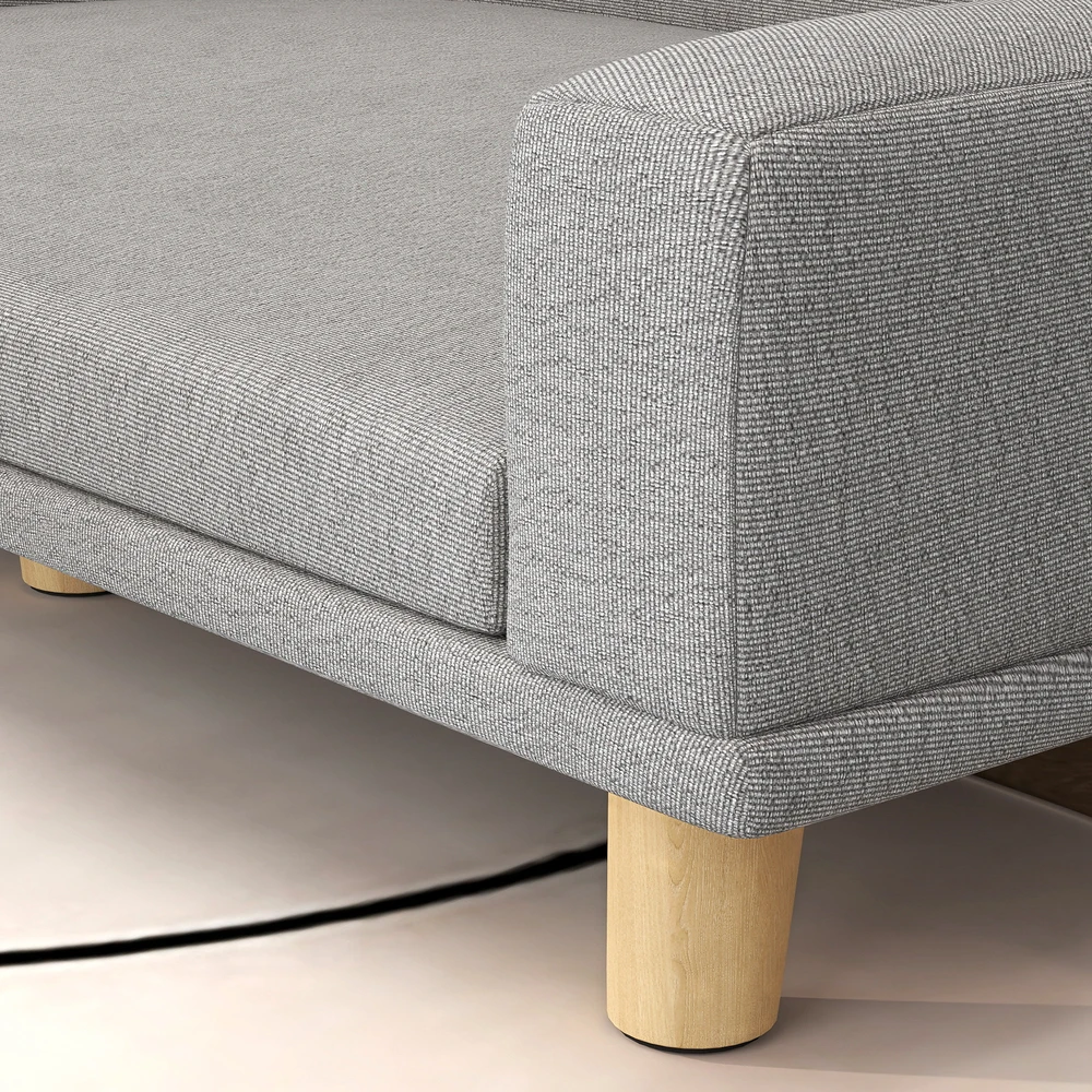 Aosom Šuns sofa dideliems šunims iki 30 kg, pilka, 98 x 67 x 25 cm