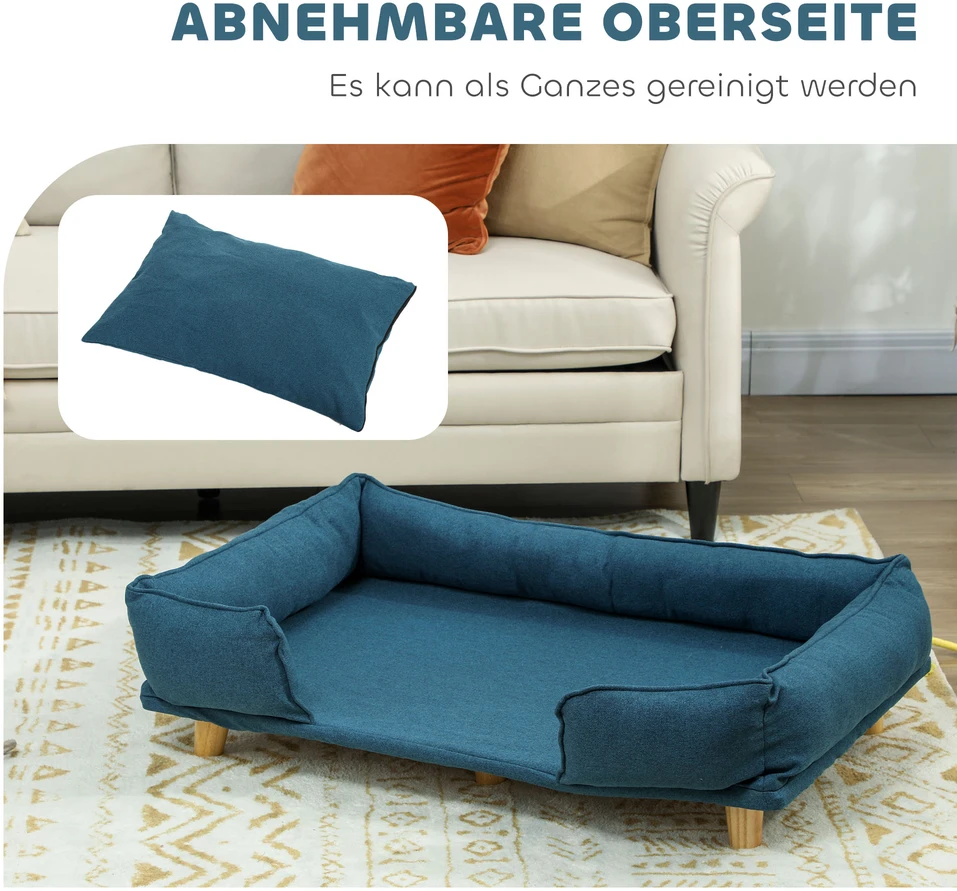 Aosom Šuns sofa-lova, tamsiai mėlyna, 96 x 66 x 24 cm