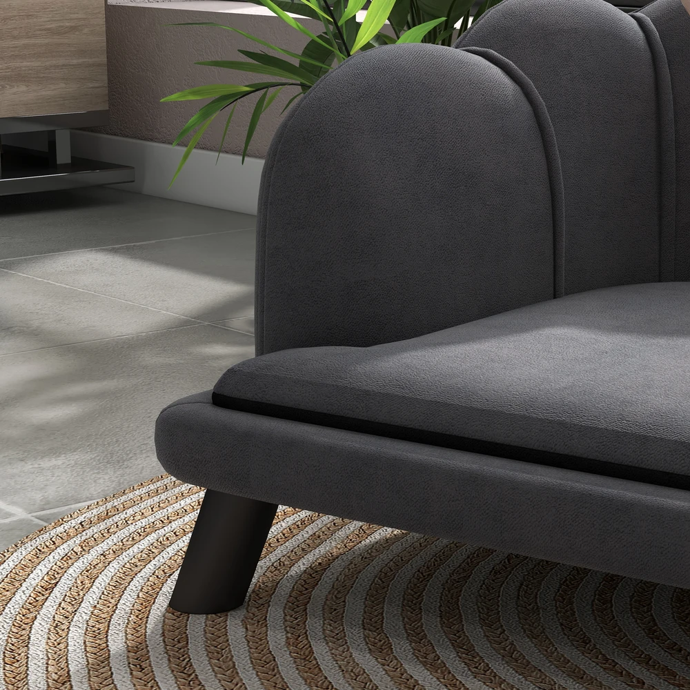 Aosom Šuns sofa, tamsiai pilka, 98,5 x 60,5 x 35,5 cm, iki 25 kg