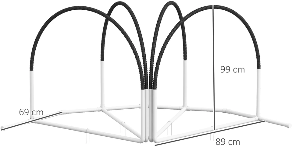 Aosom Šunų agility rinkinys, 4 dalių, 89 x 69 x 99 cm, balta + juoda