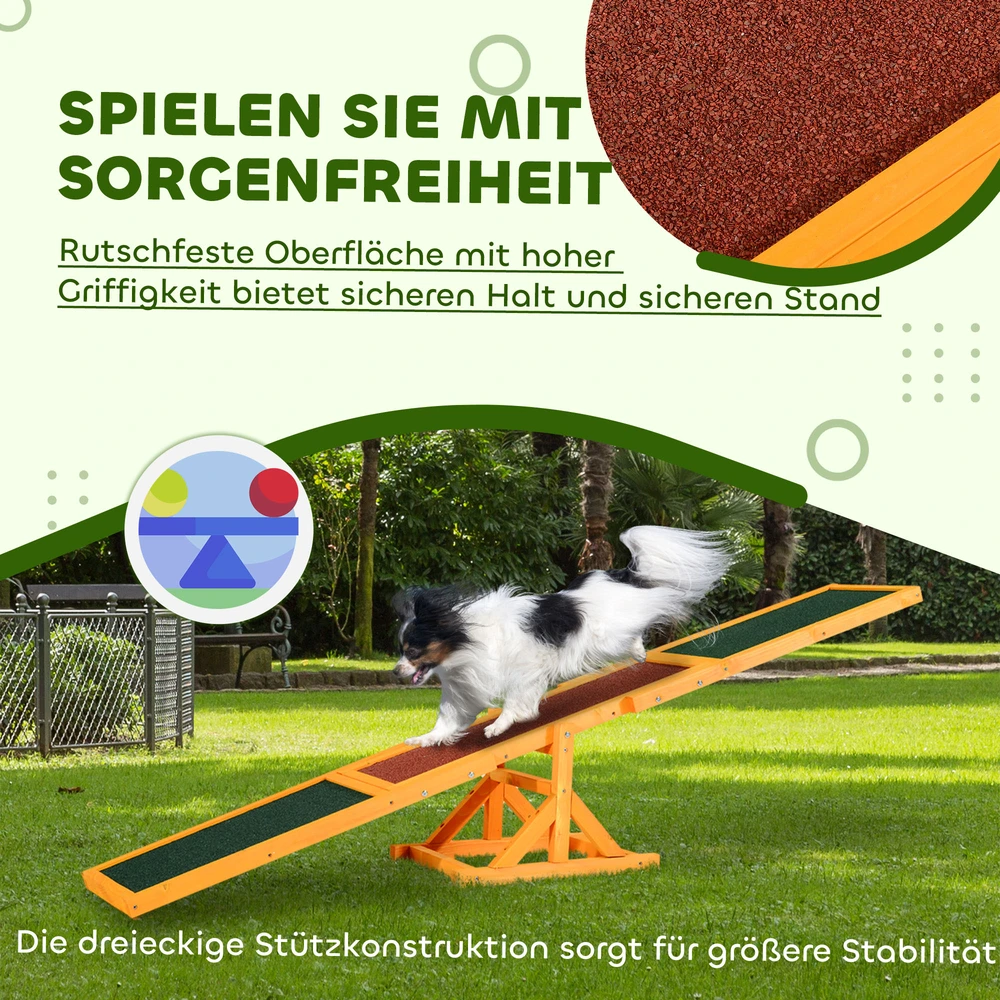 Aosom Šunų agility supynė, neslystantis paviršius, iki 30 kg, 180 x 30 x 30 cm