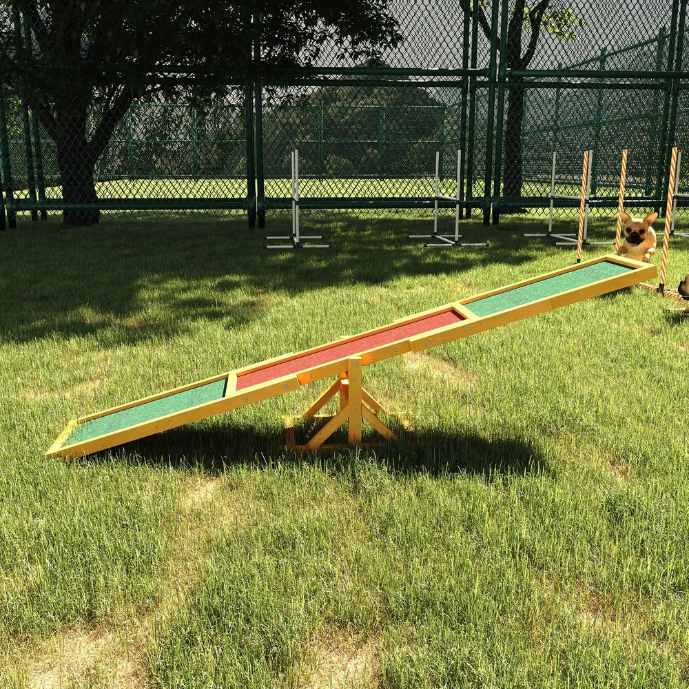 Aosom Šunų agility supynė, neslystantis paviršius, iki 30 kg, 180 x 30 x 30 cm