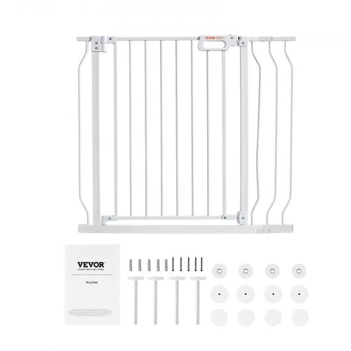 VEVOR Šunų varteliai durų angoms W3312, balti, 75-99 cm, aukštis 76 cm