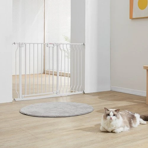 Koduva Šunų varteliai durų angoms VEVOR W3336, 75-123 cm, balti
