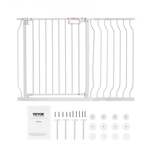 Koduva Šunų varteliai durų angoms VEVOR W3336, 75-123 cm, balti