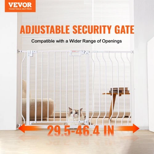 Koduva Šunų varteliai durų angoms VEVOR W3336, 75-123 cm, balti