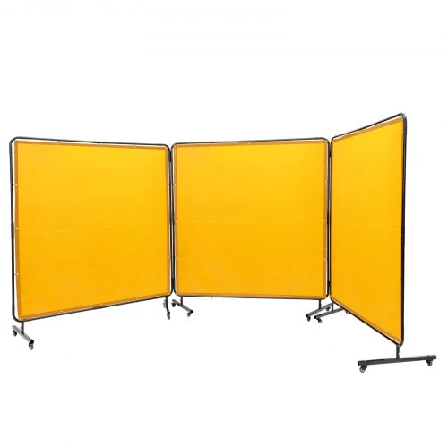 Koduva Suvirinimo uždanga su rėmu VEVOR, 3 dalių, 180 x 180 cm, geltona