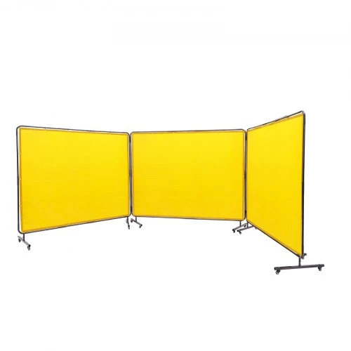 Koduva Suvirinimo uždanga su rėmu VEVOR, 3 dalių, 183 x 244 cm, geltona