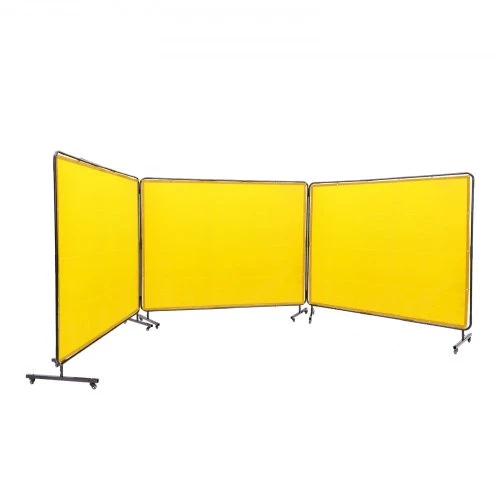 Koduva Suvirinimo uždanga su rėmu VEVOR, 3 dalių, 183 x 244 cm, geltona