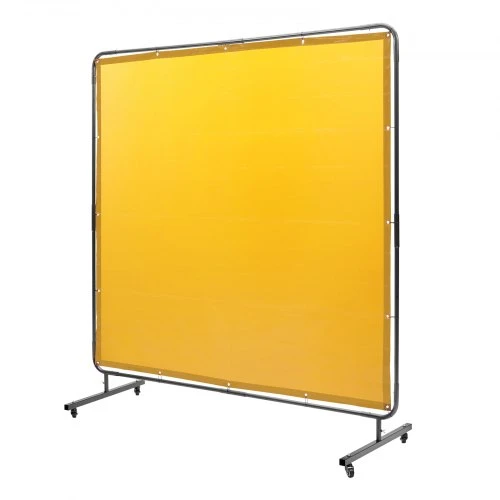 VEVOR Suvirinimo užuolaida su rėmu XU-2309, 180 x 180 cm, geltona