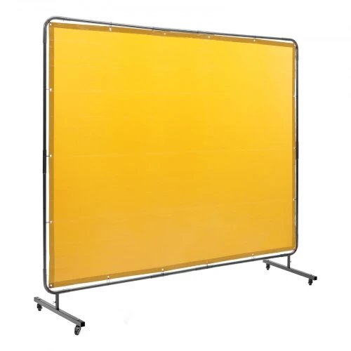 VEVOR Suvirinimo užuolaida su rėmu XU-2312, 244 x 183 cm, geltona