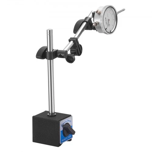 Koduva Svirtinis indikatorius VEVOR su dvigubo strypo magnetiniu stovu ir dėklu, 0,03 mm, 0-25,4 mm