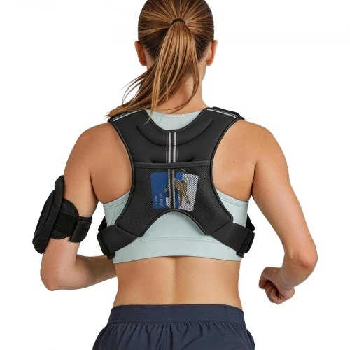 VEVOR Svorinė liemenė, 5,54 kg, juoda, neoprenas, krūtinės apimtis 89-114 cm