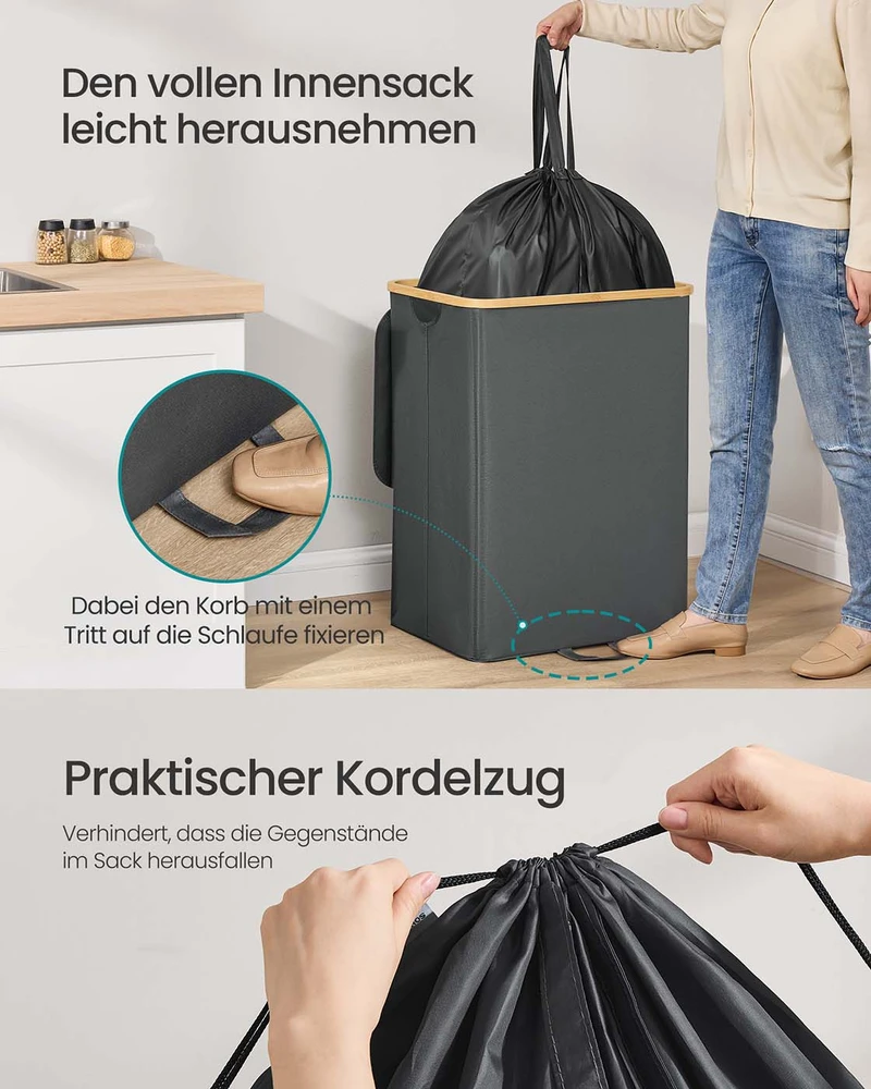 Koduva Taros butelių surinkimo konteineris, 135 l, 52,5 x 38,5 x 70,5 cm, pilkai smėlinis