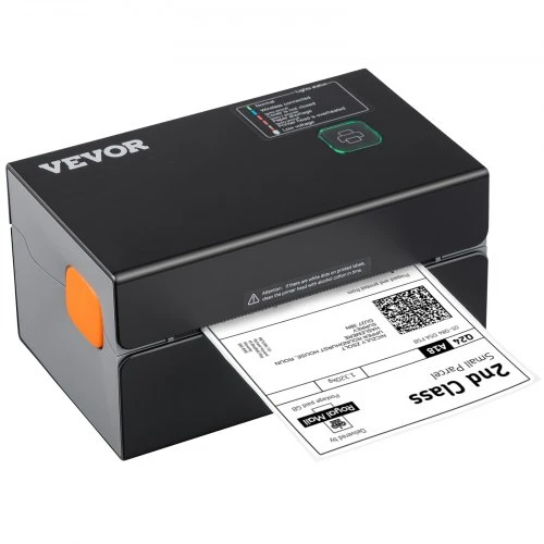 Koduva Terminis etikečių spausdintuvas VEVOR, 300 dpi, Bluetooth/USB, juodas, 18 x 11 x 9 cm
