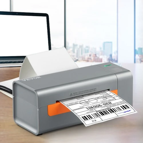 Koduva Terminis etikečių spausdintuvas VEVOR Y486, 203 dpi, USB, pilkas, 20 x 8 x 8 cm