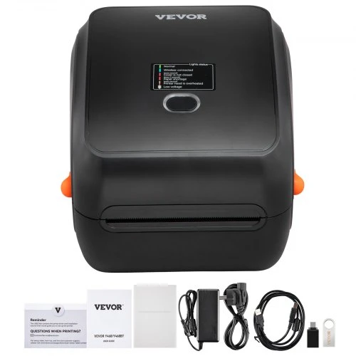 Koduva Terminis etikečių spausdintuvas VEVOR, 300 DPI, Bluetooth/USB, 25 x 21 x 18 cm